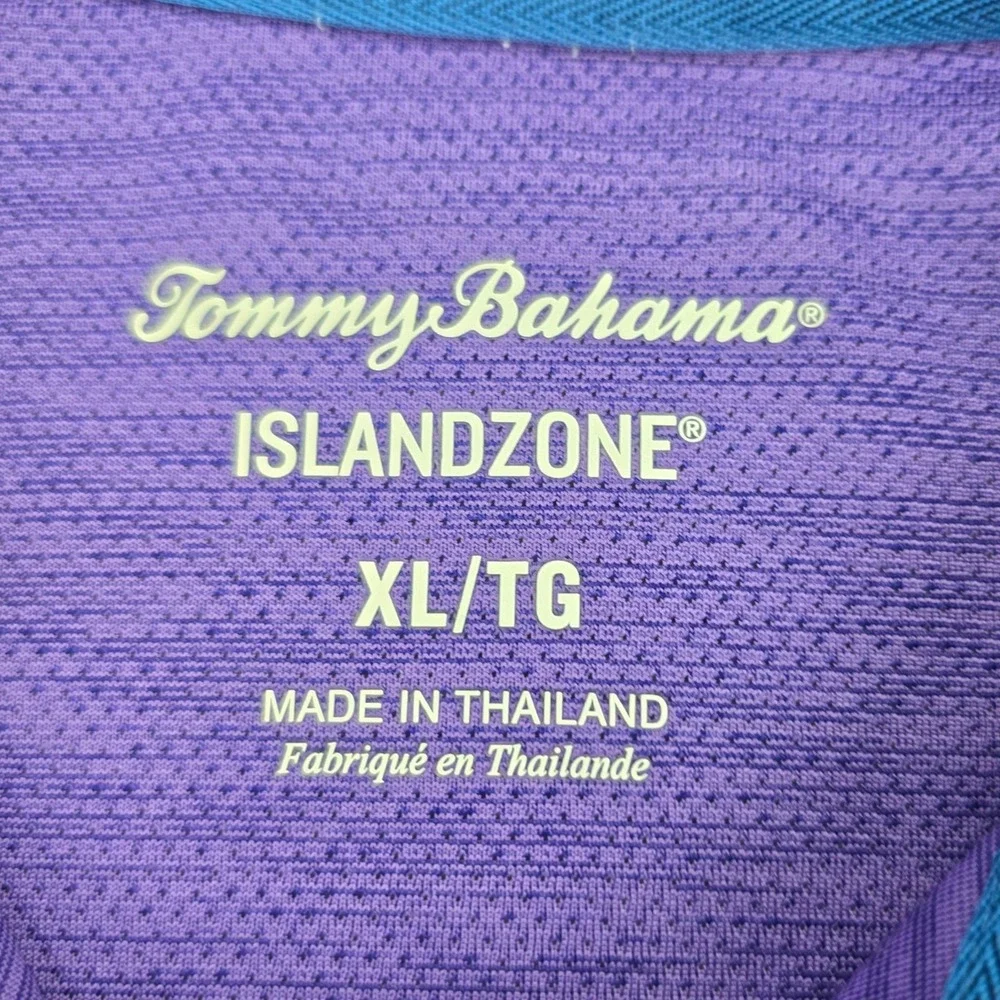 Tommy Bahama IslandZone Pullover Mens XL Purple 1/4 Zip Mesh Golf Lightweight